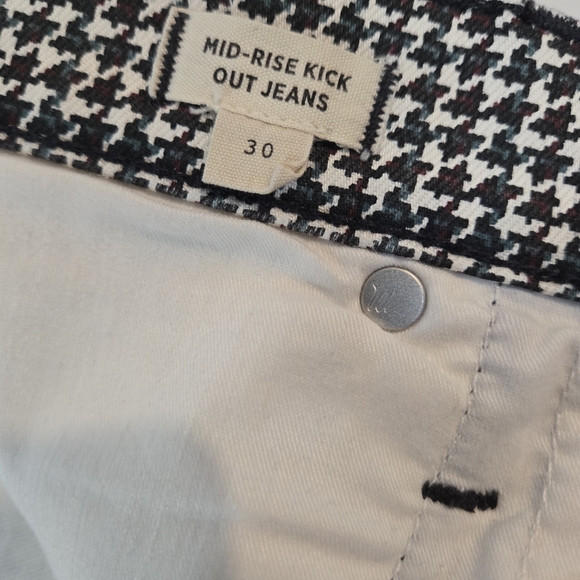 Madewell Houndstooth Kickout Ankle Crop Pants Size 30 Stretch - Picture 9 of 16